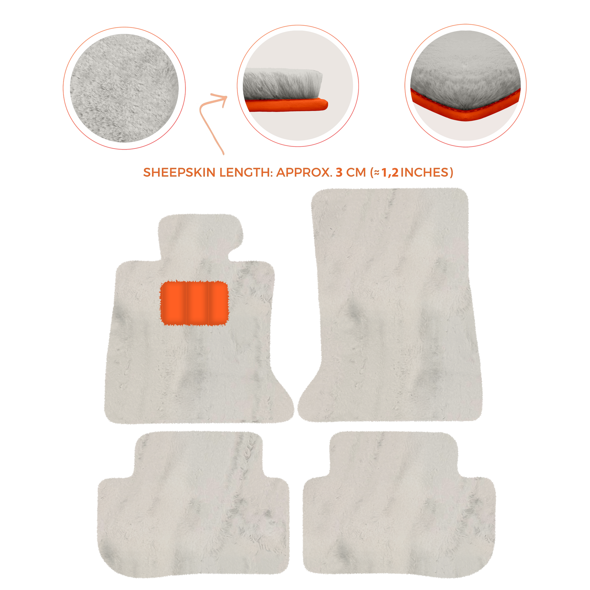 Premium Sheepskin Floor Mats for Rolls-Royce Ghost Series I RR2