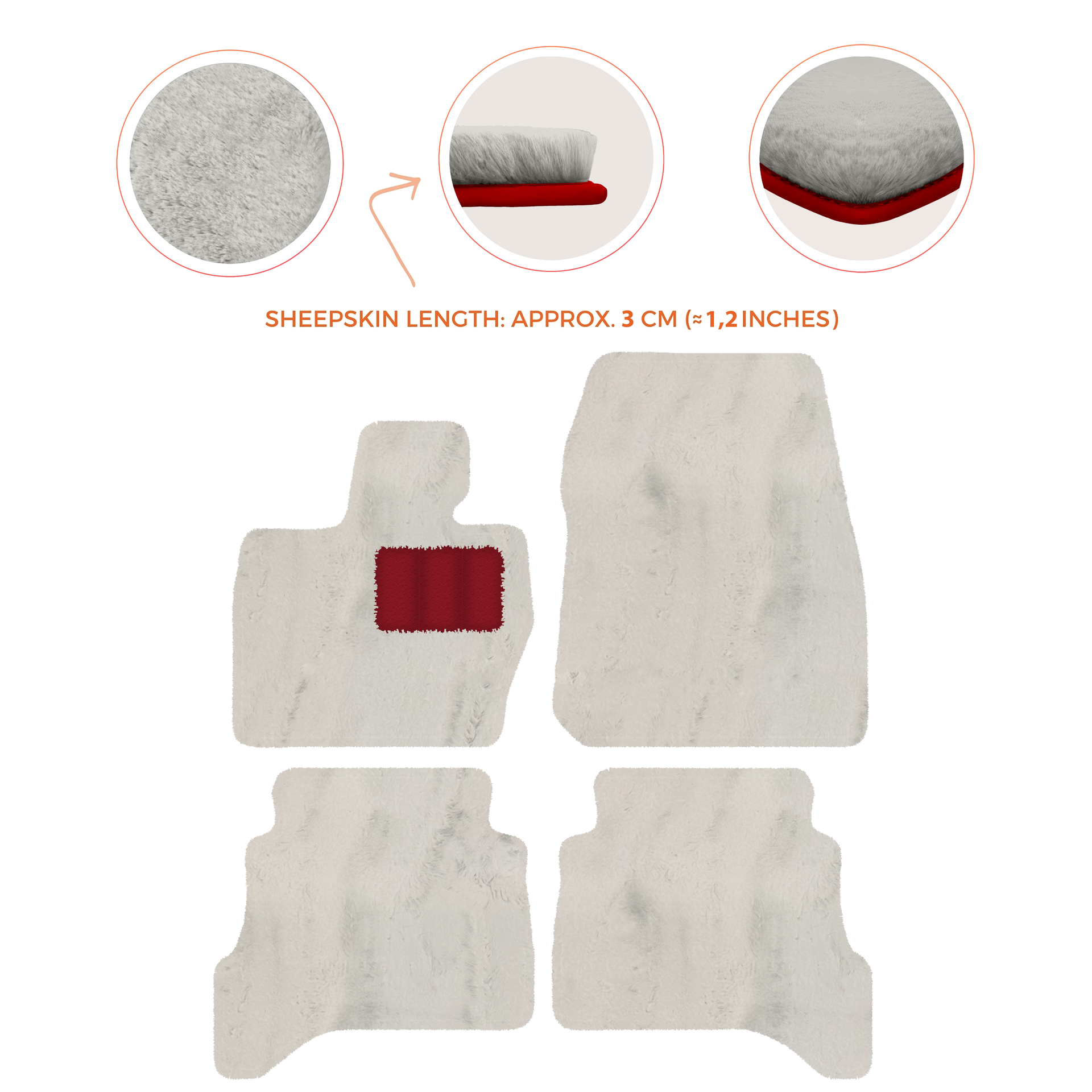 Premium Sheepskin Floor Mats for Range Rover Evoque (2015-2019)