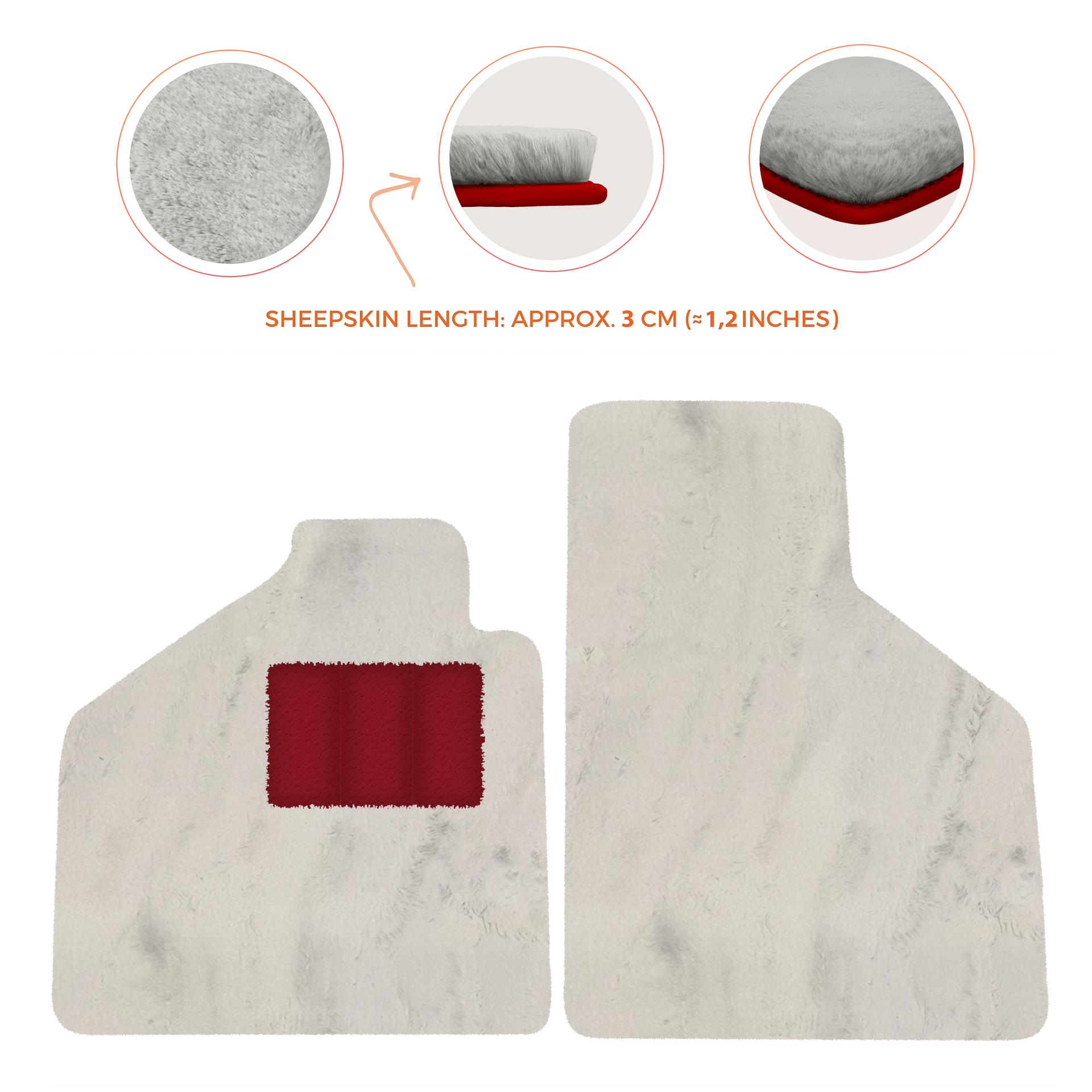 Premium Sheepskin Floor Mats for Lamborghini Aventador (2012-2022)