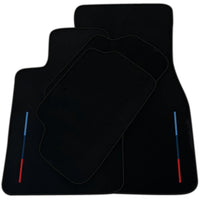 Black Floor Mats For BMW G61 (2023-2026) Touring With 3 Color Stripes Tailored Set Perfect Fit | Various Trim Colors