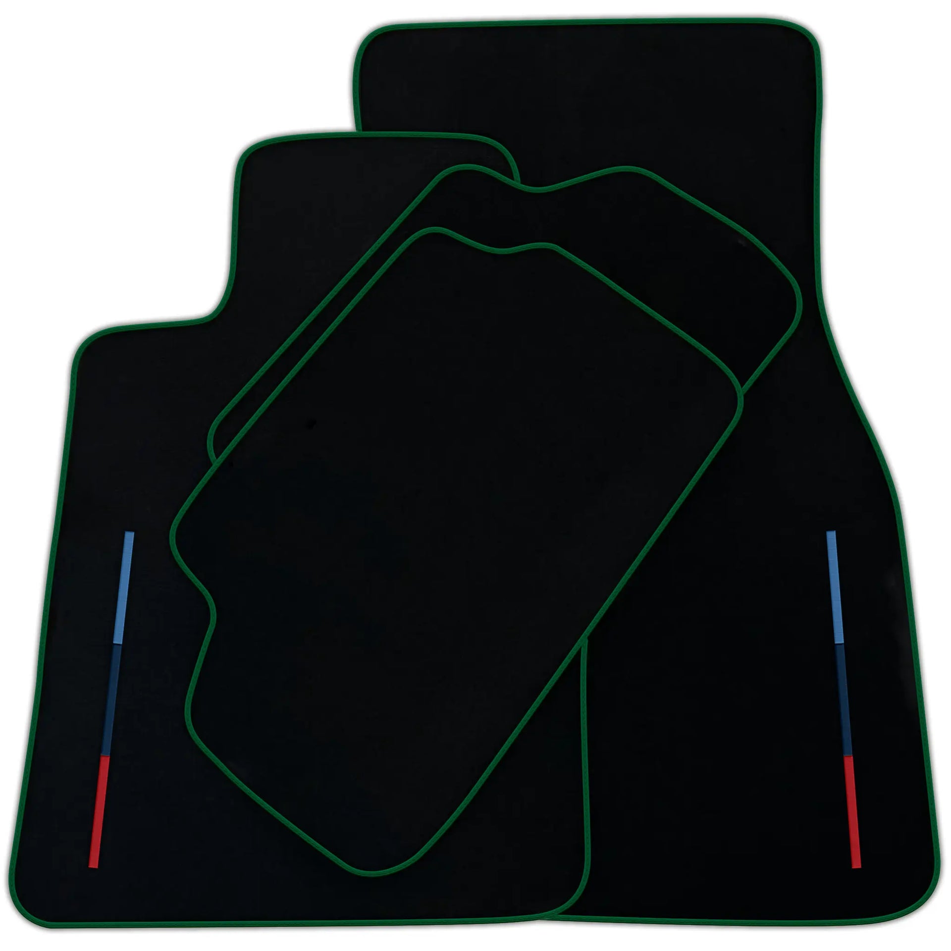Black Floor Mats For BMW M2 G87 With 3 Color Stripes Tailored Set Perfect Fit | Various Trim Colors