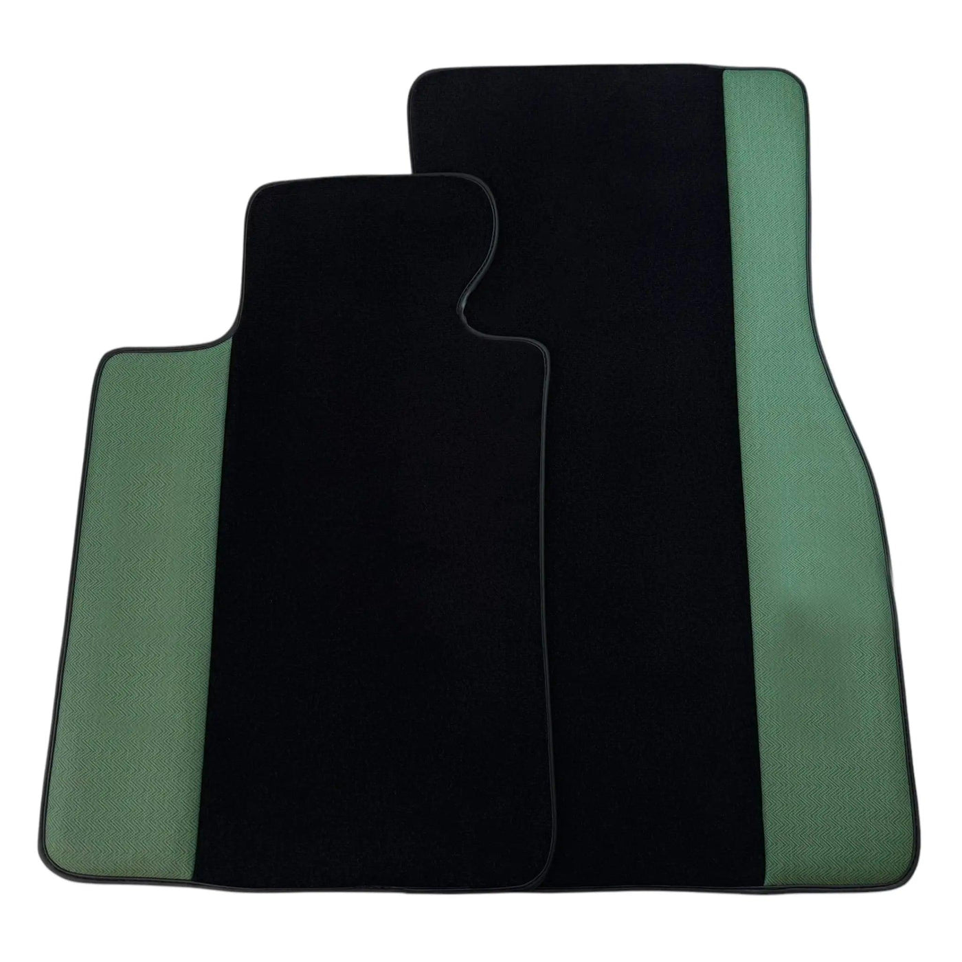Black Floor Mats for BMW F74 Gran Coupe (2025-2026) | Green Leather Borders