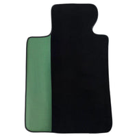 Black Floor Mats for BMW F74 Gran Coupe (2025-2026) | Green Leather Borders