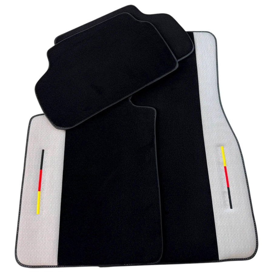 Black Floor Mats for BMW Gran Tourer F46 (2015-2022) 7 Seats with Gray Leather