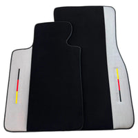 Black Floor Mats for BMW 5 Series G30 with Gray Leather