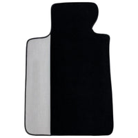 Black Floor Mats for BMW G60 (2023-2026) Sedan with Gray Leather Borders