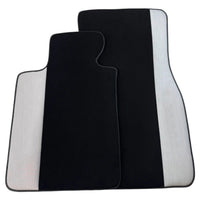Black Floor Mats for BMW G61 (2023-2026) Touring with Gray Leather Borders