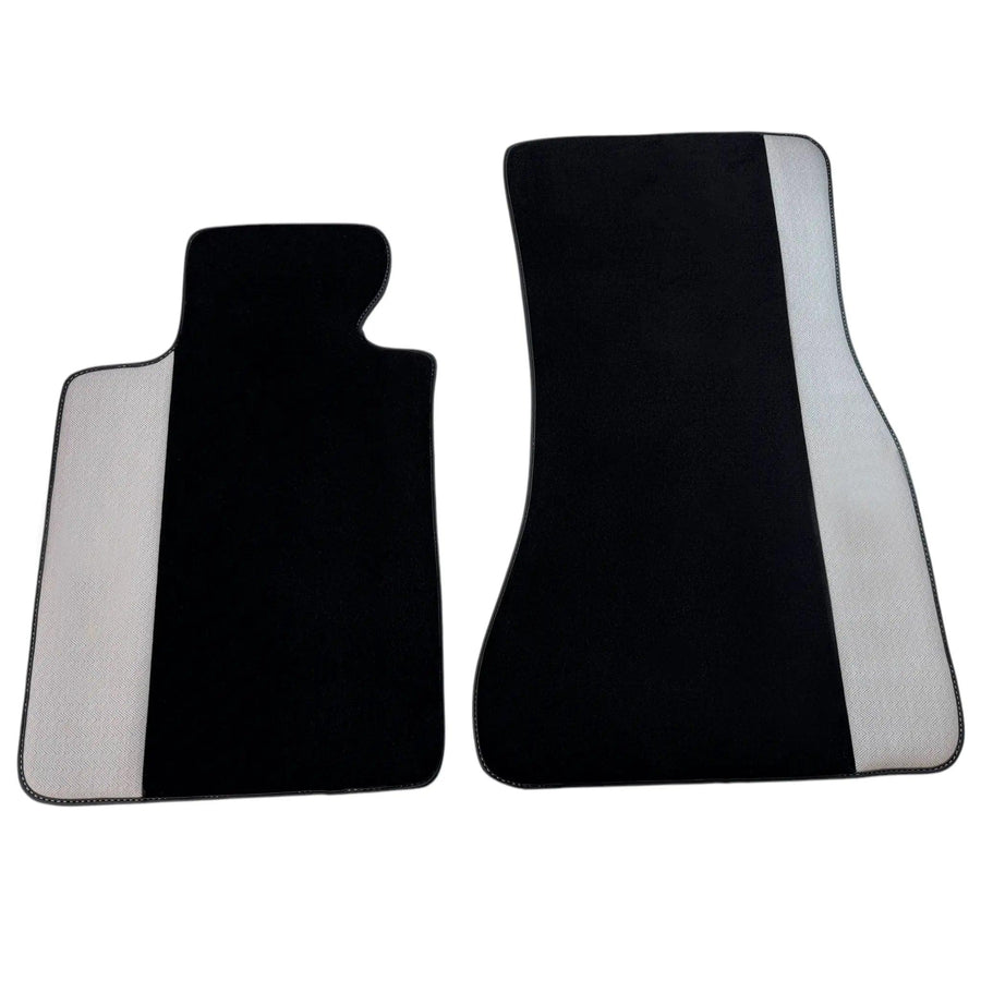 Black Floor Mats for BMW G60 (2023-2026) Sedan with Gray Leather Borders