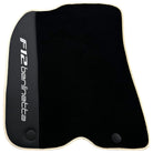 Black Floor Mats for Ferrari F12 Berlinetta (2012-2022) with Leather - AutoWin