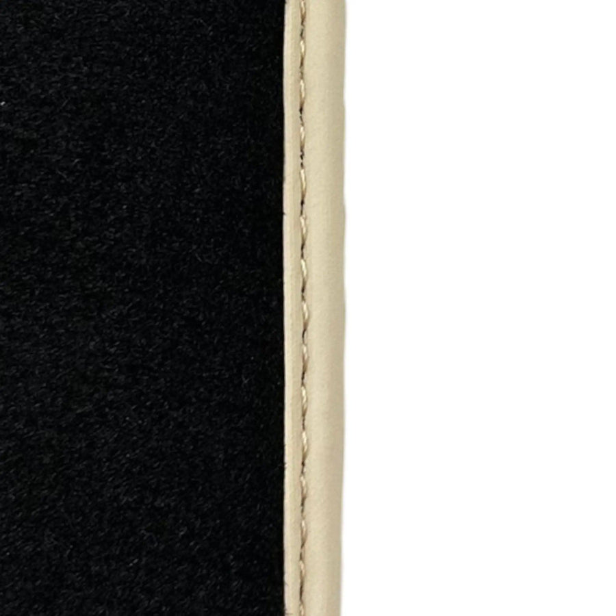 Black Floor Mats for Ferrari F12 Berlinetta (2012-2022) with Leather - AutoWin