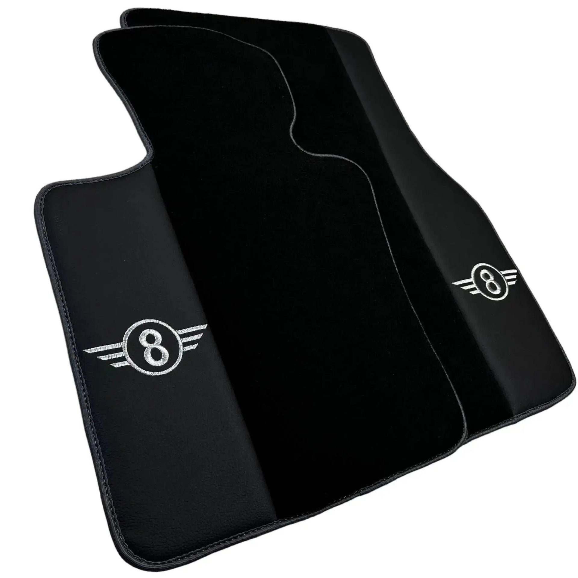 Black Floor Mats for Mini Cabrio R52 Convertible (2004-2009) with Gray Trim - AutoWin