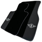Black Floor Mats for Mini Cabrio R52 Convertible (2004-2009) with Gray Trim - AutoWin