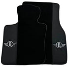 Black Floor Mats for Mini Cabrio R52 Convertible (2004-2009) with Leather - AutoWin