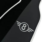 Black Floor Mats for Mini Cabrio R52 Convertible (2004-2009) with Leather | White Trim - AutoWin