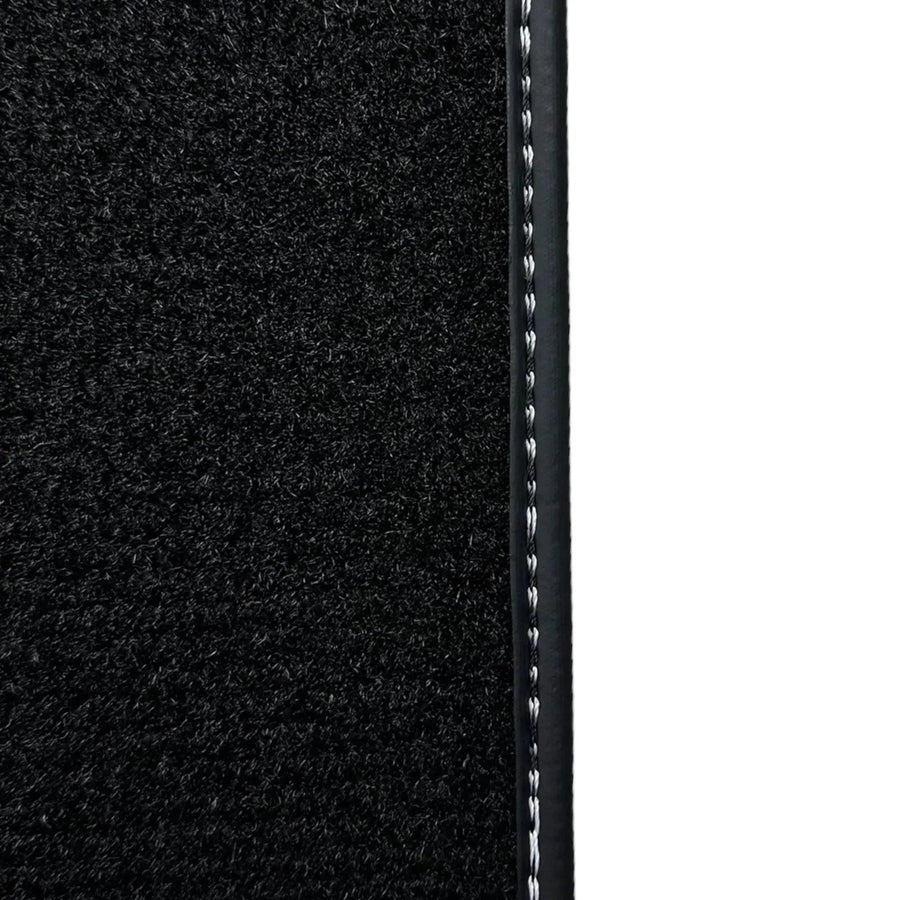 Black Floor Mats for Mini Cabrio R57 Convertible (2009-2016) with Leather - AutoWin