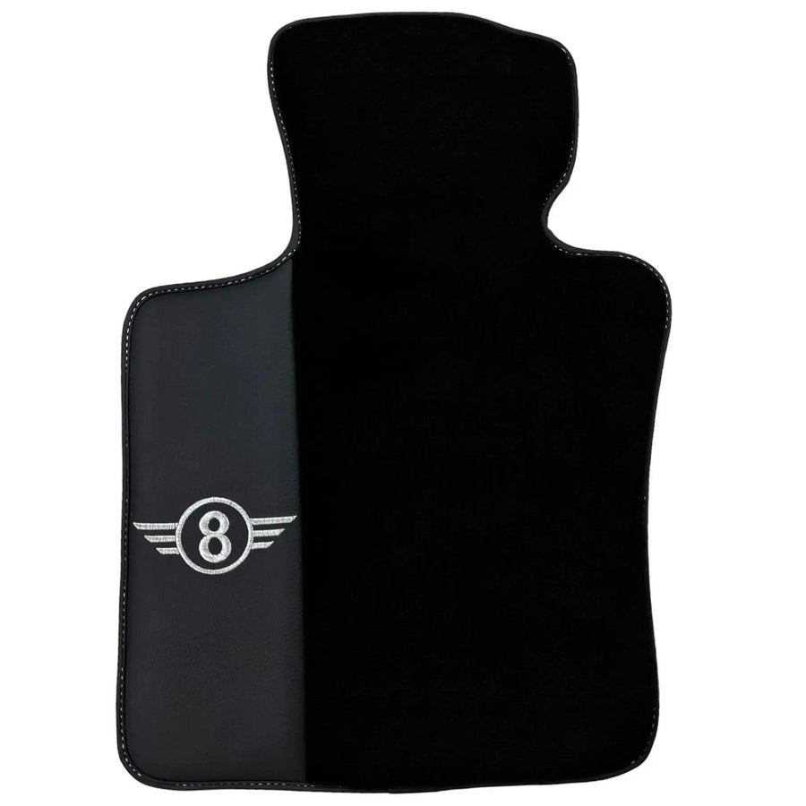 Black Floor Mats for Mini Clubman F54 (2015-2019) with Leather - AutoWin