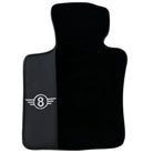 Black Floor Mats for Mini Clubman F54 (2019-2023) with Leather - AutoWin