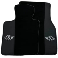 Black Floor Mats for Mini Countryman F60 (2017-2023) with Leather - AutoWin