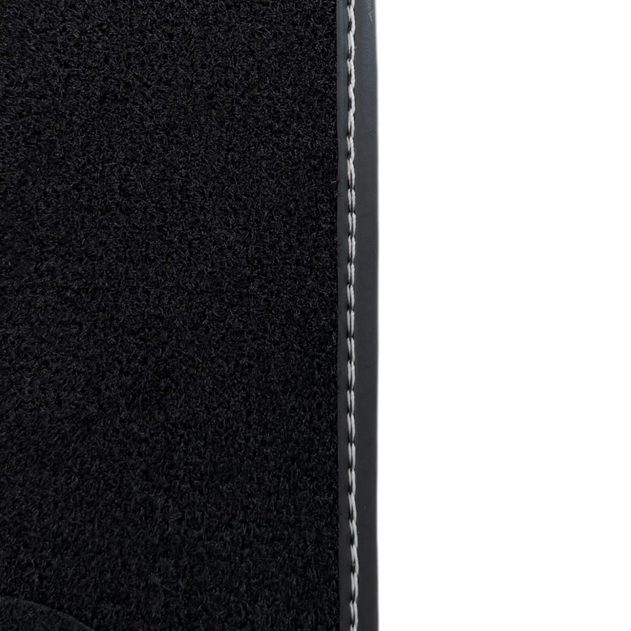 Black Floor Mats for Rolls Royce Spectre 2023-2024 with Gray Leather Borders