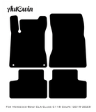 Black Leather Floor Mats For Mercedes Benz CLA-Class C118 Coupe (2019-2023) | ER56 Design - AutoWin