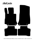 Black Leather Floor Mats For Mercedes Benz GLC-Class X253 SUV (2015-2019) | ER56 Design - AutoWin