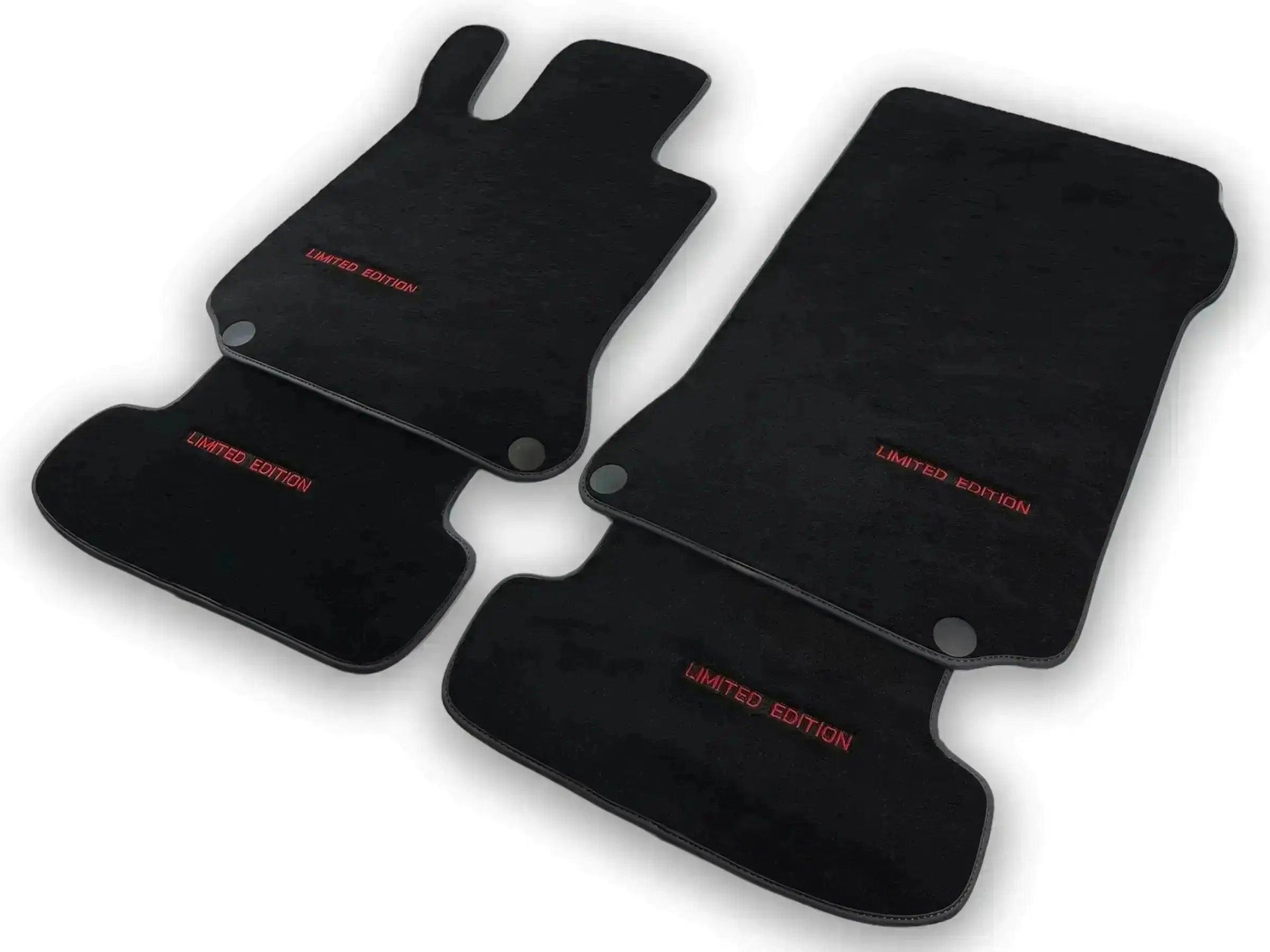 Black Leather Floor Mats For Mercedes Benz GLE-Class W166 Allrounder (2015-2019) | ER56 Design - AutoWin