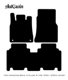Black Sheepskin Floor Mats For Mercedes Benz A-Class W168 (2001-2004) | ER56 Design - AutoWin