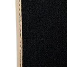 Black Stitched Leather Floor Mats for Maserati GranTurismo MC (2009-2010) | Beige Trim - AutoWin