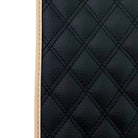 Black Stitched Leather Floor Mats for Maserati GranTurismo Sport (2012-2019) | Beige Trim - AutoWin