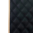 Black Stitched Leather Floor Mats for Maserati GranTurismo Sportline (2009-2019) | Beige Trim - AutoWin