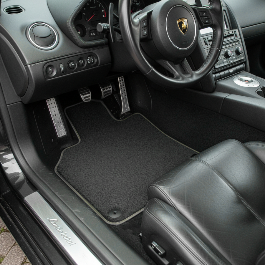 Schwarze Fußmatten für Lamborghini Gallardo Marke Autowin