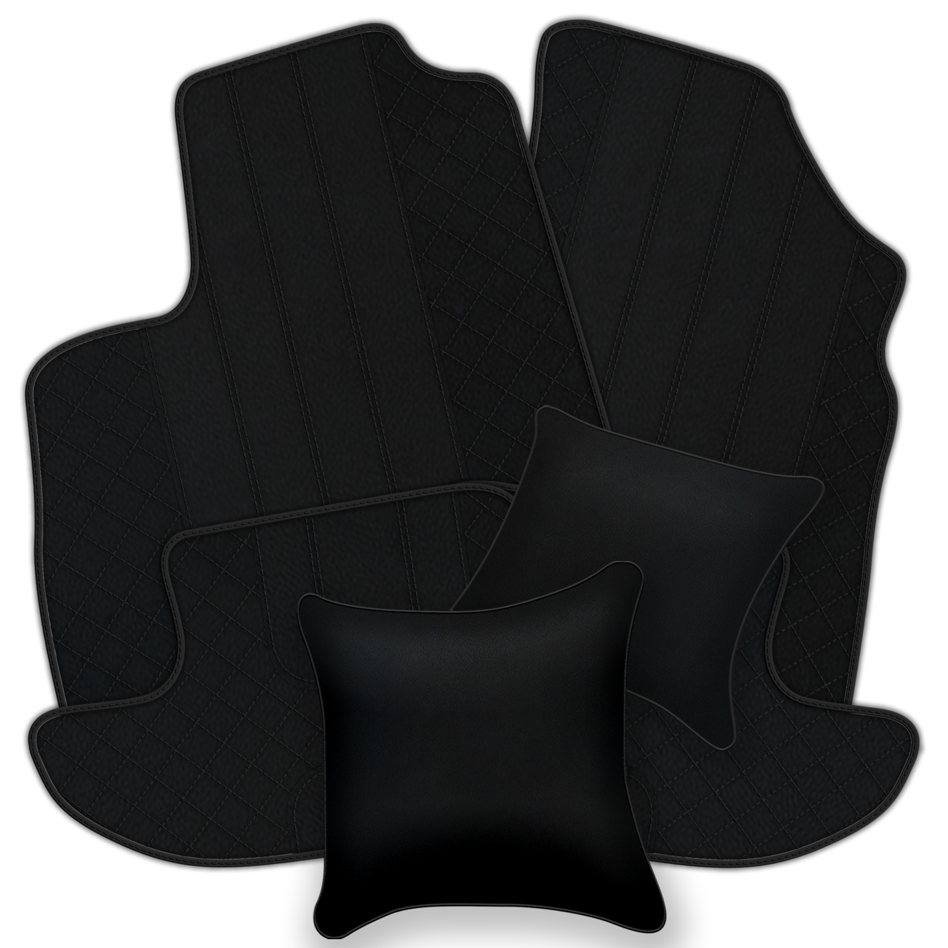 Black Leather Floor Mats for Bentley Continental GT (2011-2018)