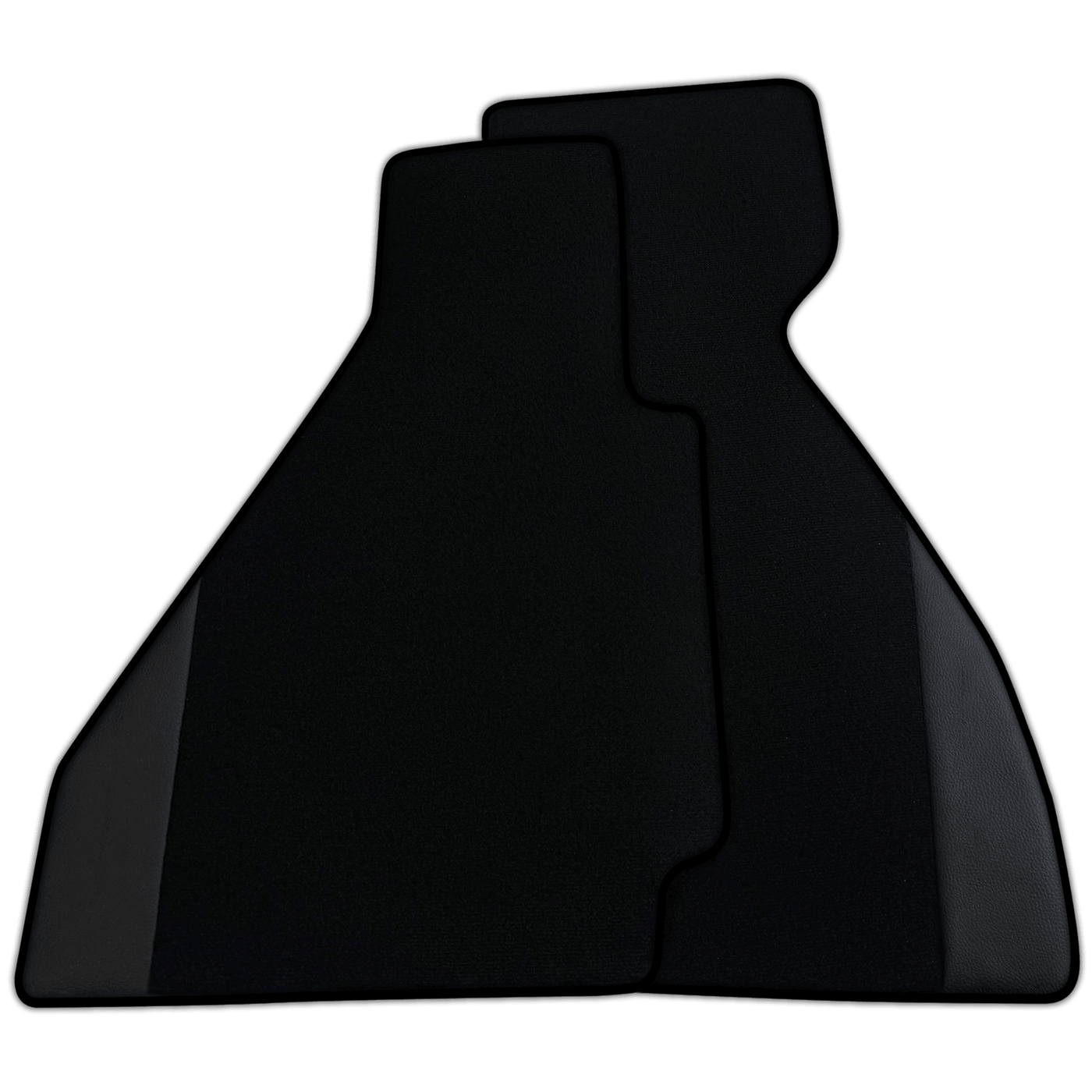 Custom Black Floor Mats for Ferrari 328 GTB (1985-1989) with Leather
