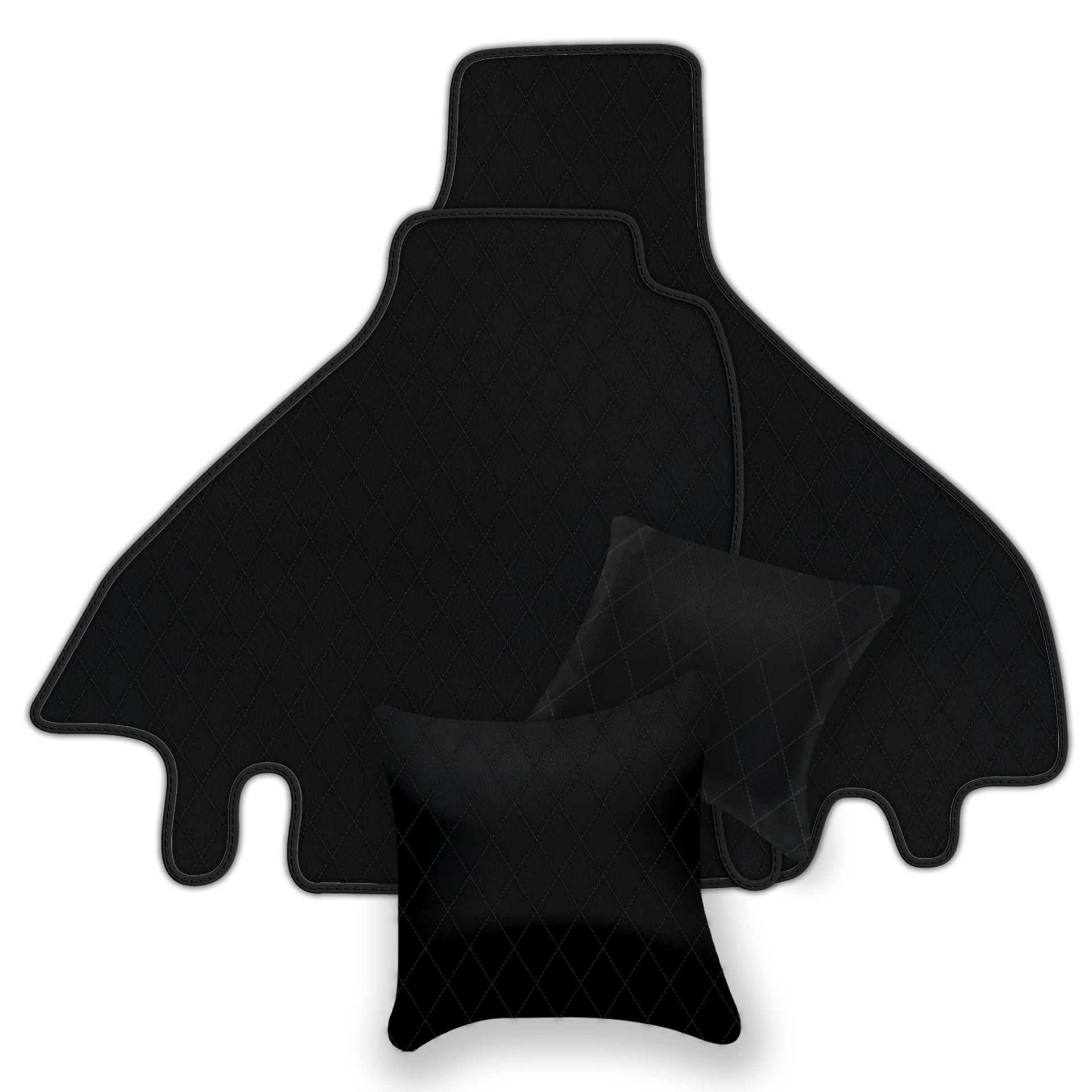 Premium Black Leather Floor Mats for Ferrari 512 TR (1992-1994)