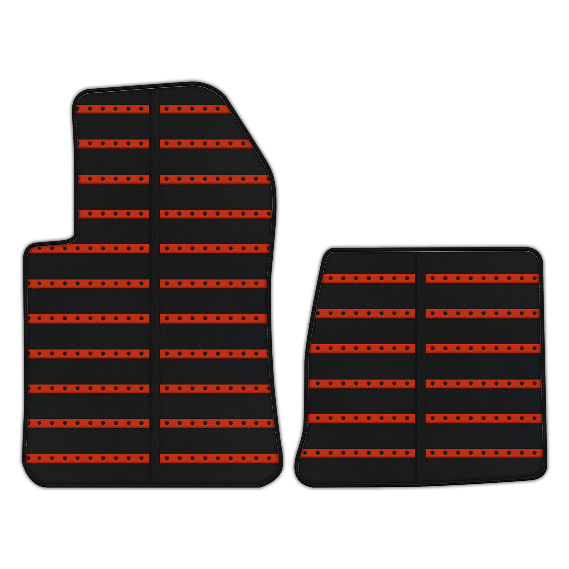 Schwarze Alcantara-Fußmatten für Ferrari 612 Scaglietti 2005–2011, ER56-Design - AutoWin