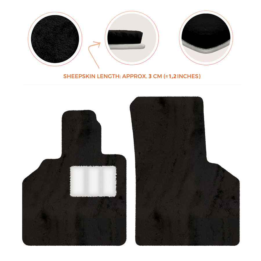 Premium Sheepskin Floor Mats for Lamborghini Aventador (2012-2022)