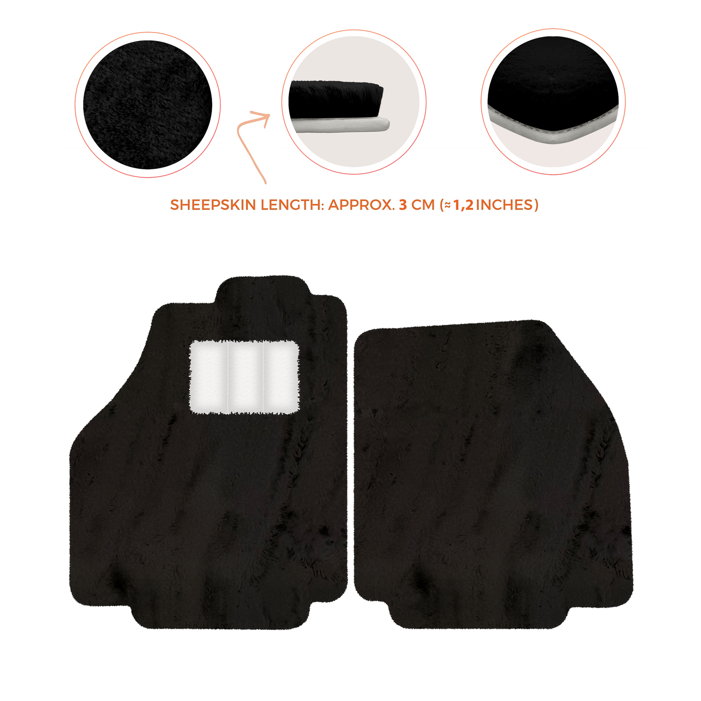 Premium Sheepskin Floor Mats for Ferrari 488 Spider (2016-2022)