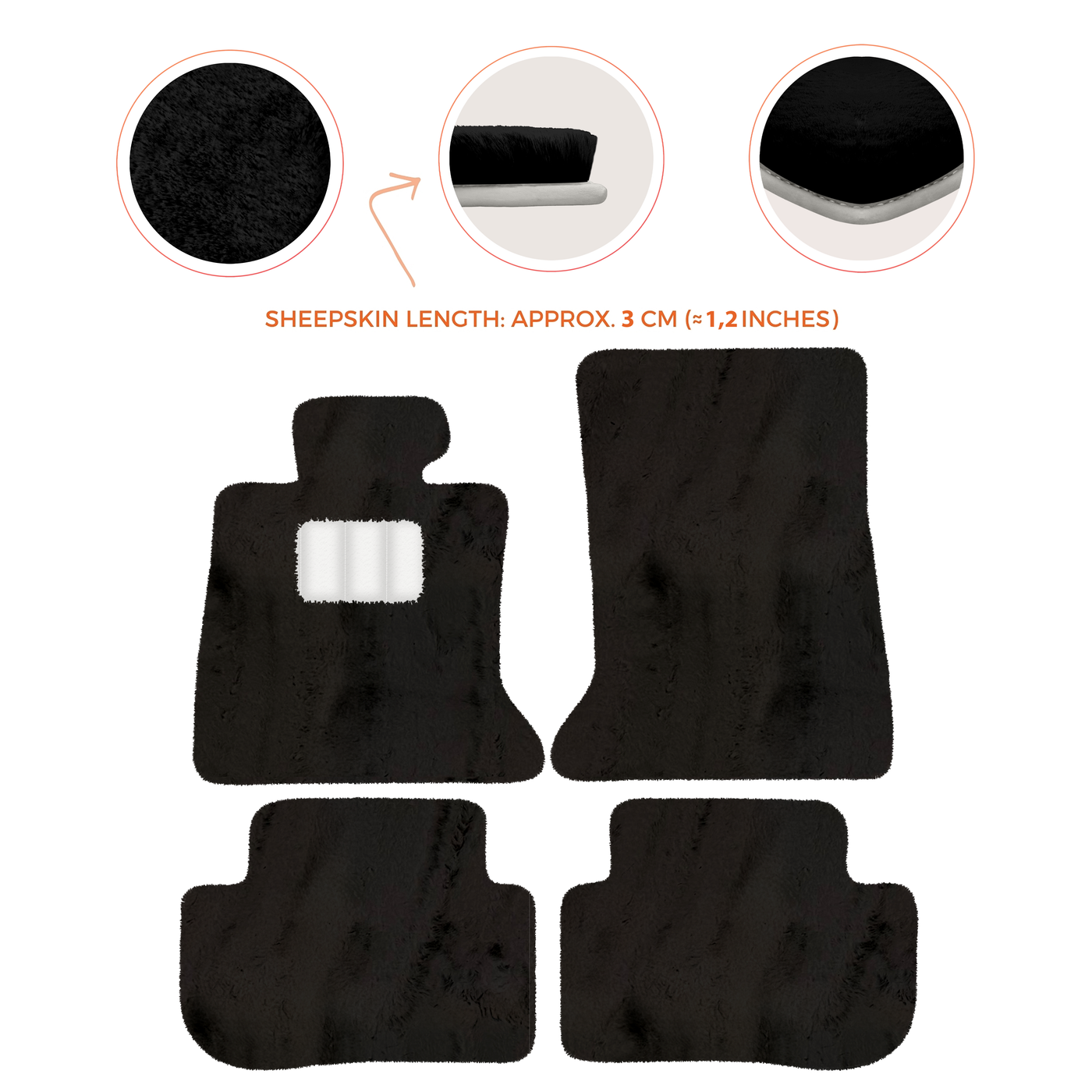 Premium Sheepskin Floor Mats for Rolls-Royce Ghost Series I RR2