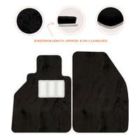 Tapis de voiture en peau de mouton pour Porsche 986 Boxster (1996-2004) - Longueur de peau de mouton, Options de couleur variées