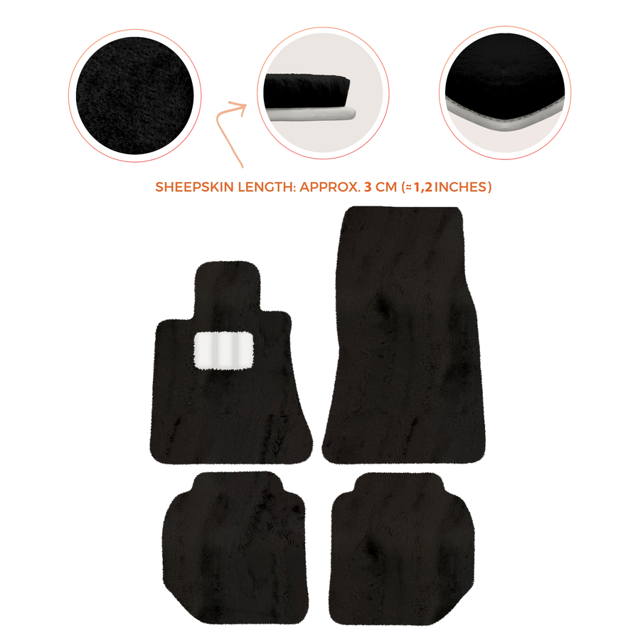 Premium Sheepskin Floor Mats for Bentley Continental GTC (2011-2018)