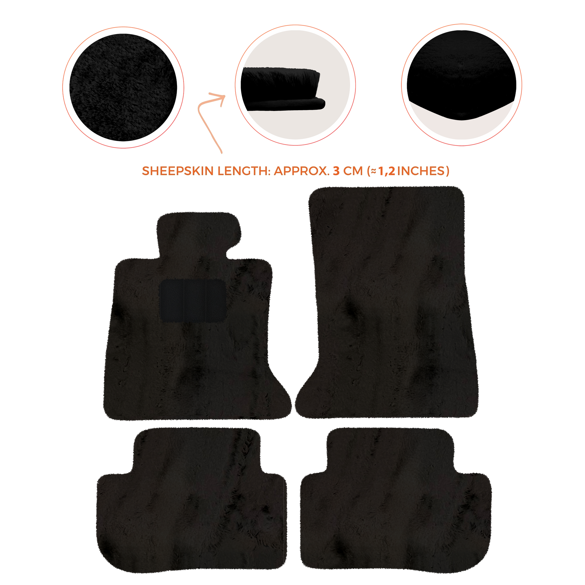 Premium Sheepskin Floor Mats for Rolls-Royce Ghost Series I RR2