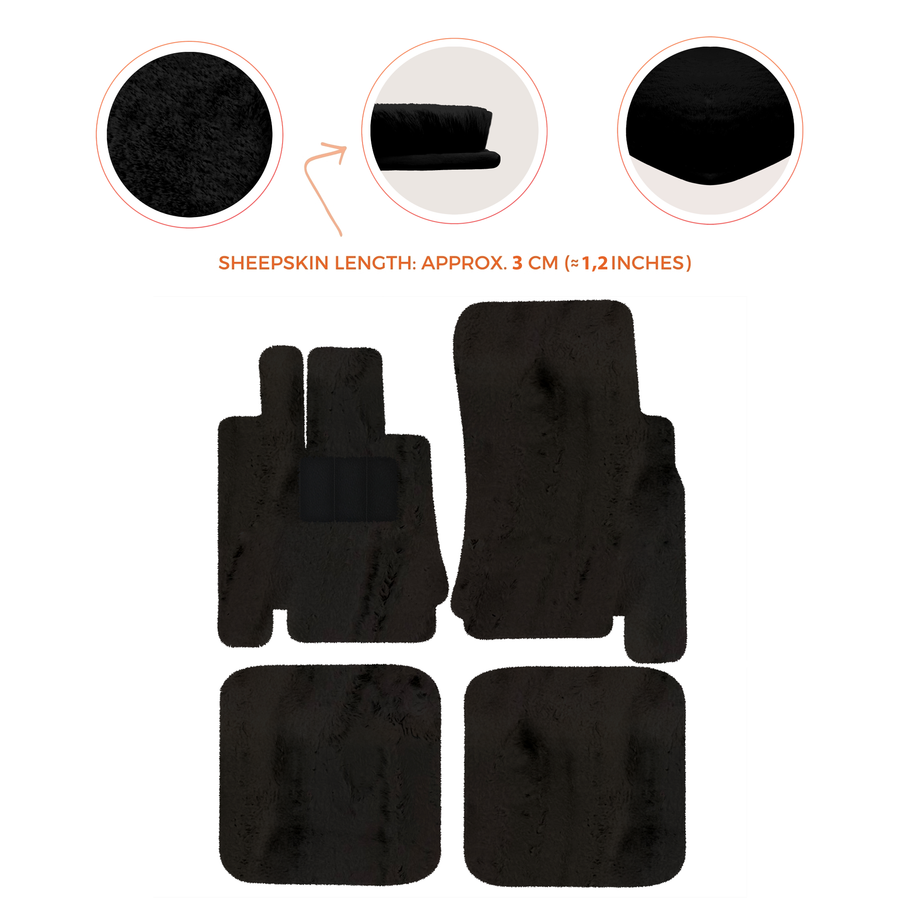 Premium Luxurious Sheepskin Floor Mats for Bentley Arnage (1998-2009)