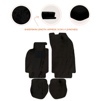 Tapis de voiture en peau de mouton pour Porsche 911 - 964 (1989-1994) - Longueur de peau de mouton, Options de couleur variées