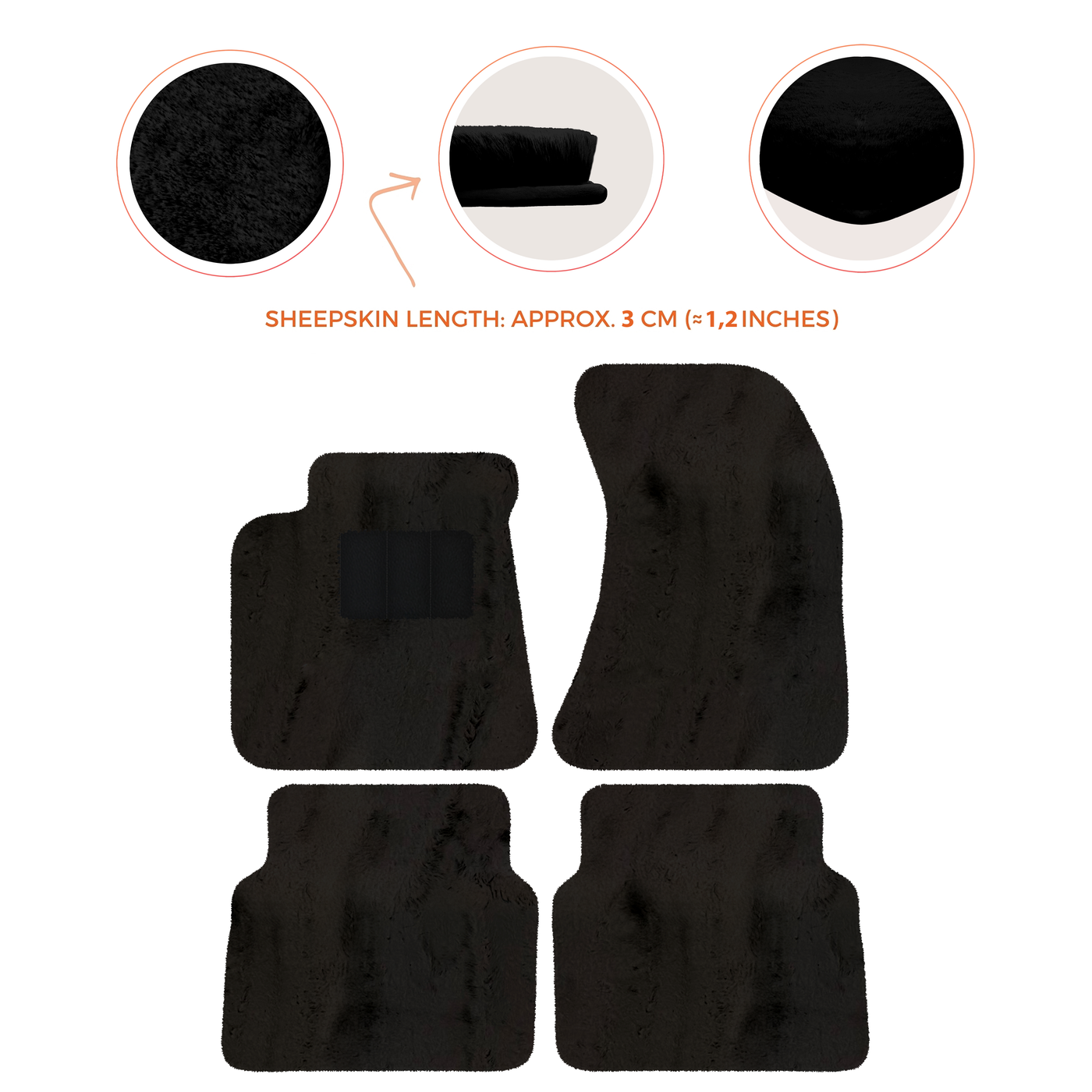 Luxury Sheepskin Floor Mats for Rolls-Royce Wraith (2013-2023)