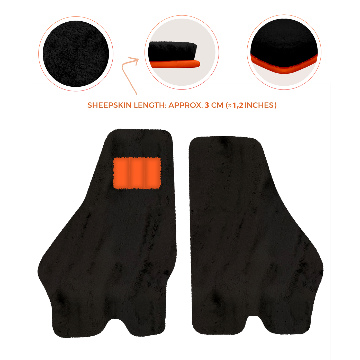 Luxury Sheepskin Floor Mats for Lamborghini Urus (2018-2026)