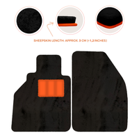 Tapis de voiture en peau de mouton pour Porsche 986 Boxster (1996-2004) - Longueur de peau de mouton, Options de couleur variées