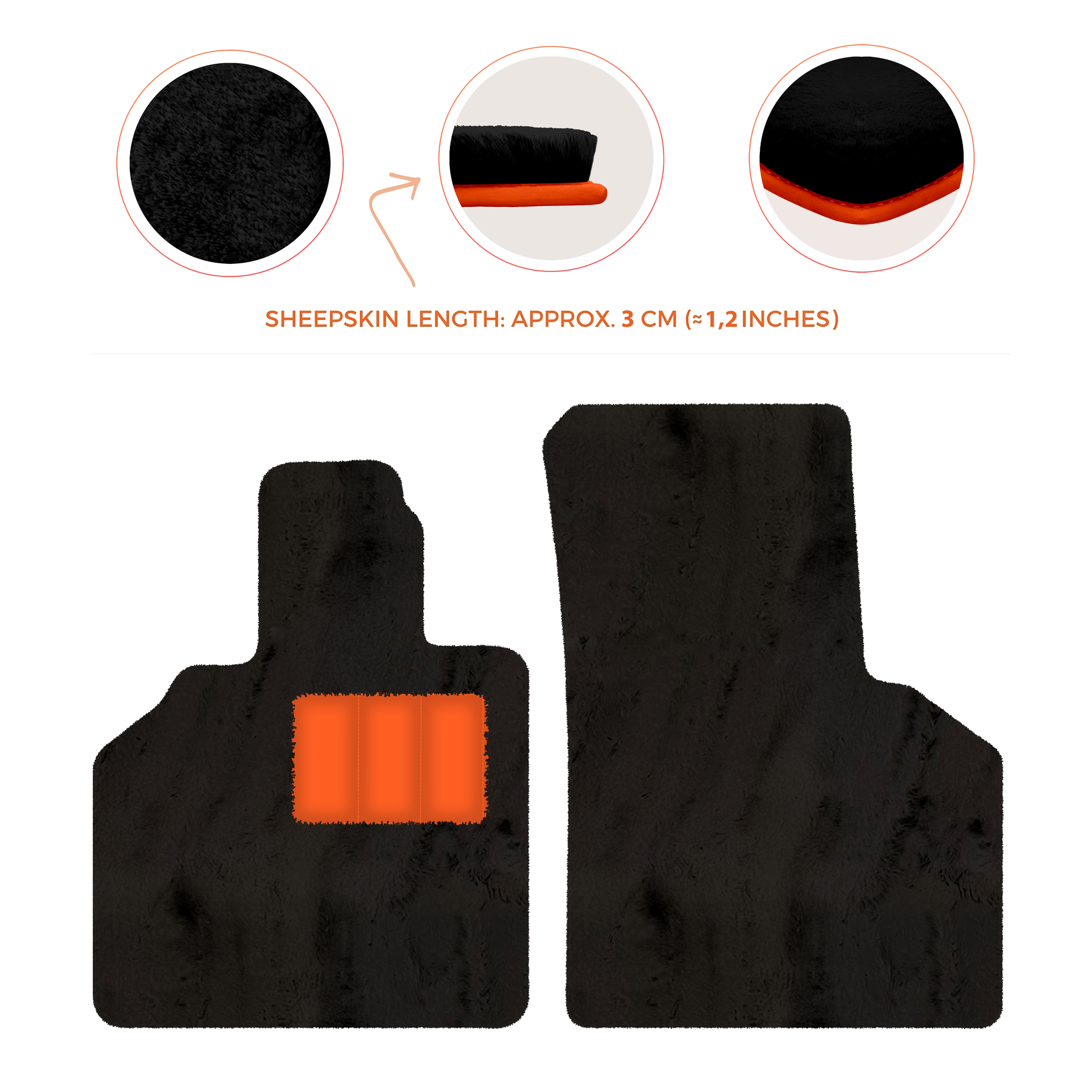 Premium Sheepskin Floor Mats for Lamborghini Aventador (2012-2022)