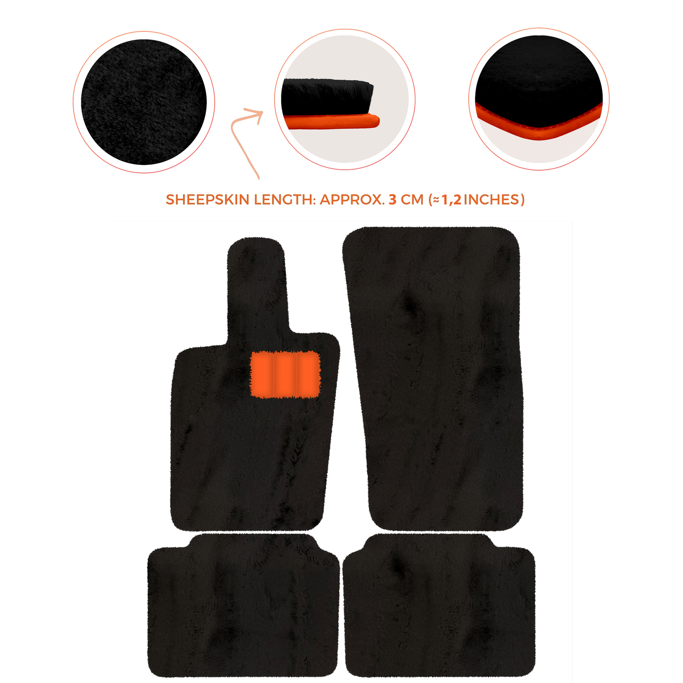 Luxury Sheepskin Floor Mats for Porsche Panamera (2017-2023)