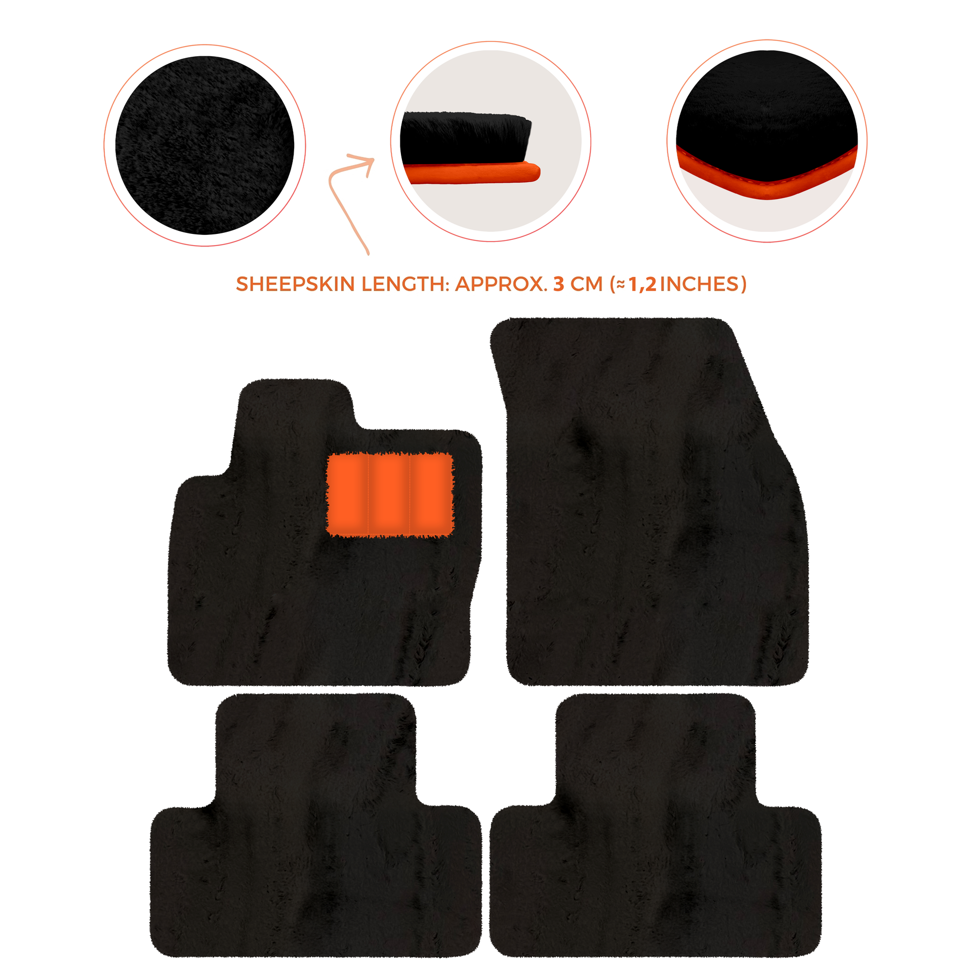 Premium Sheepskin Floor Mats for Range Rover Vehicles (2012-2022)