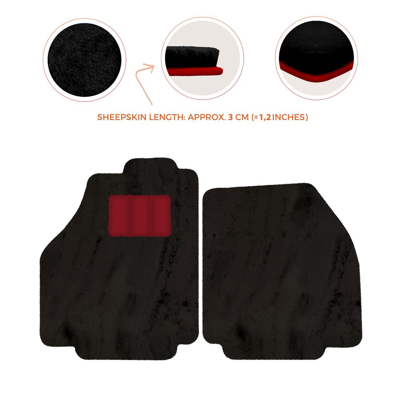 Premium Sheepskin Floor Mats for Ferrari 488 Spider (2016-2022)